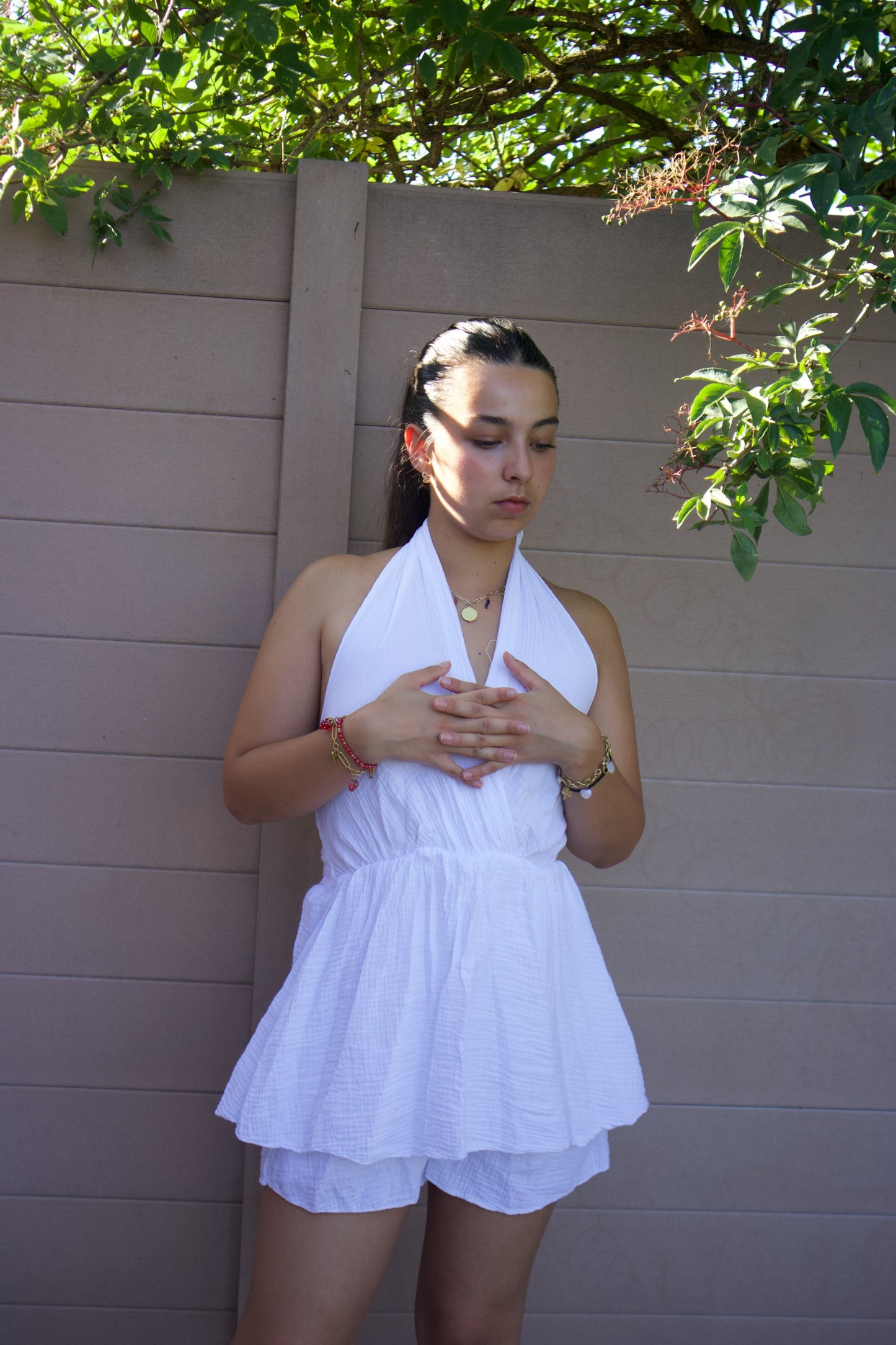 Robe blanche jade