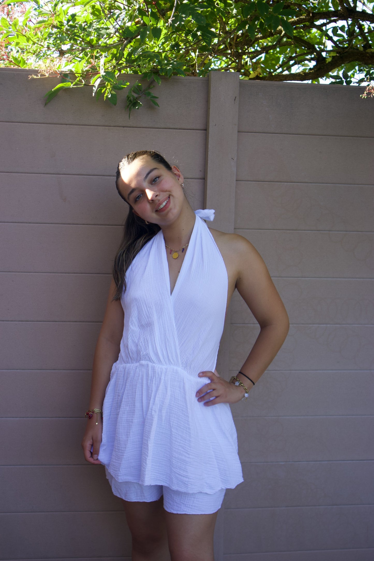 Robe blanche jade