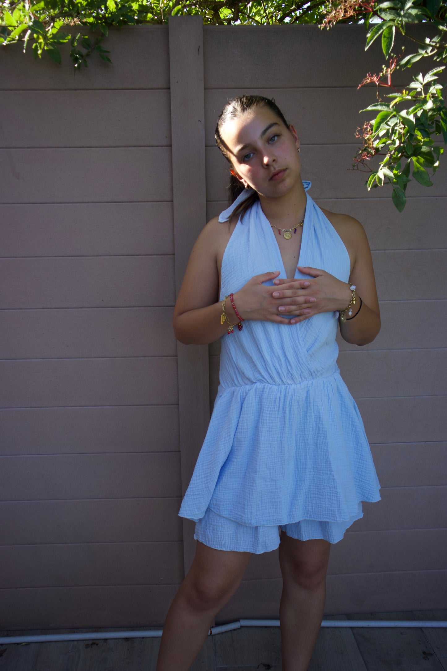 Robe jade bleue