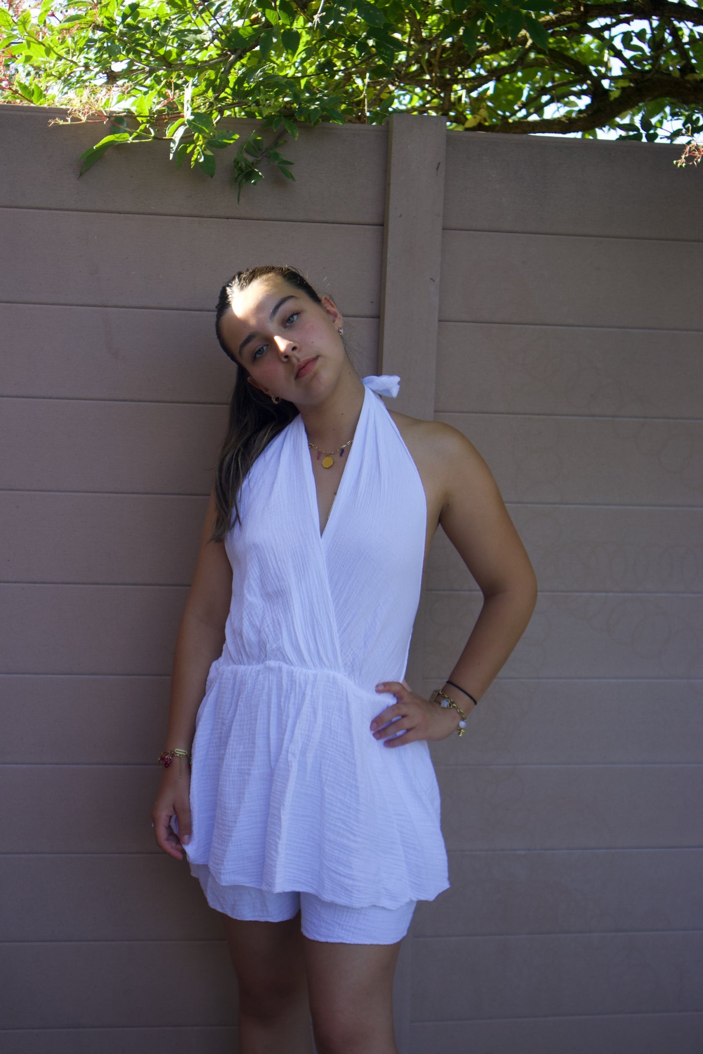 Robe blanche jade