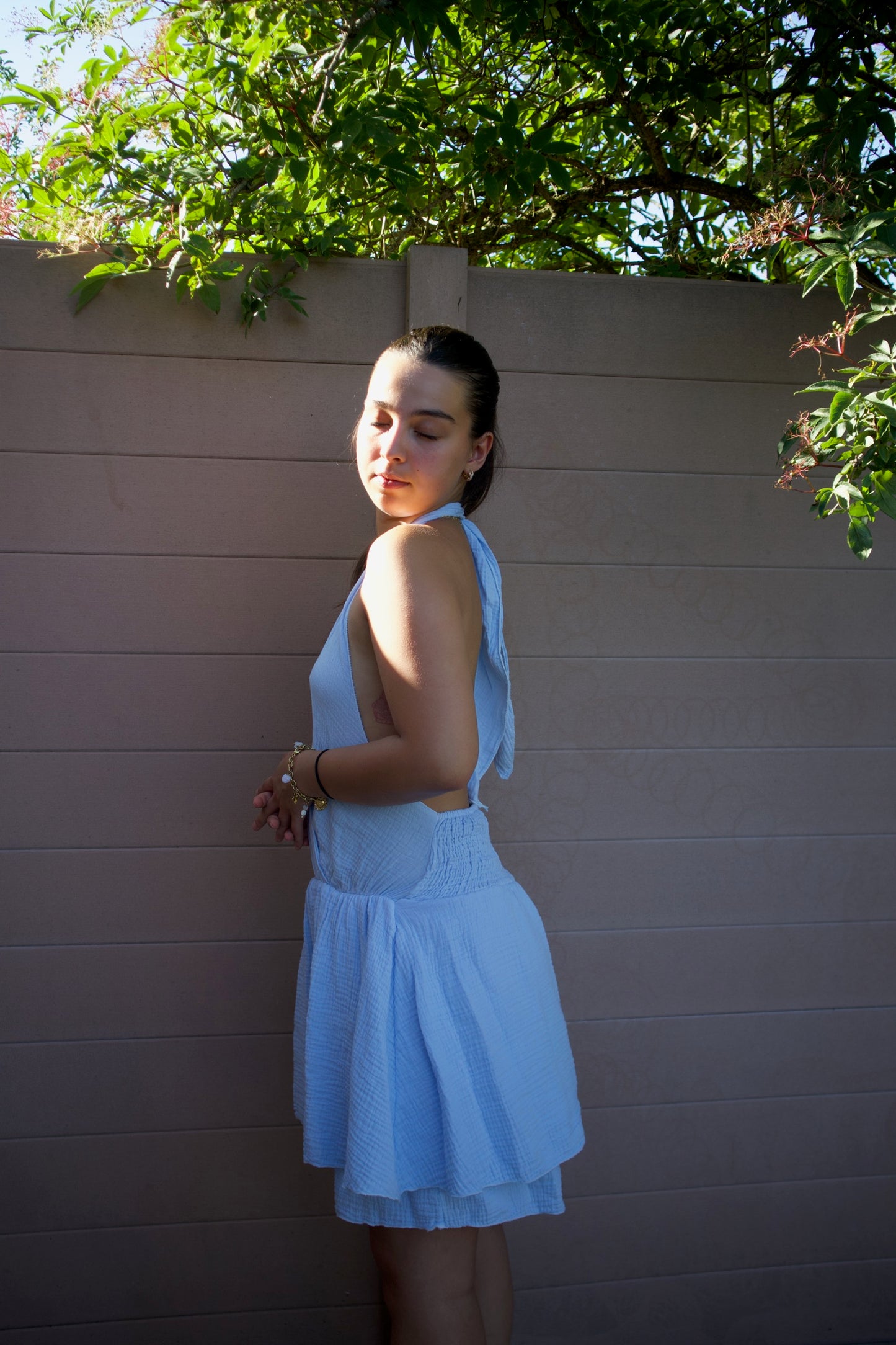 Robe jade bleue