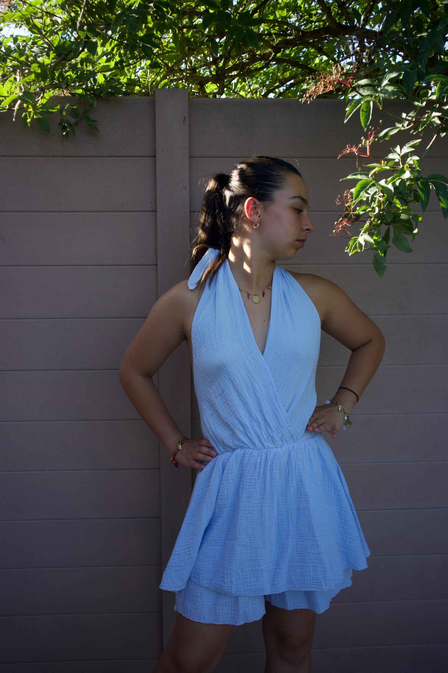 Robe jade bleue