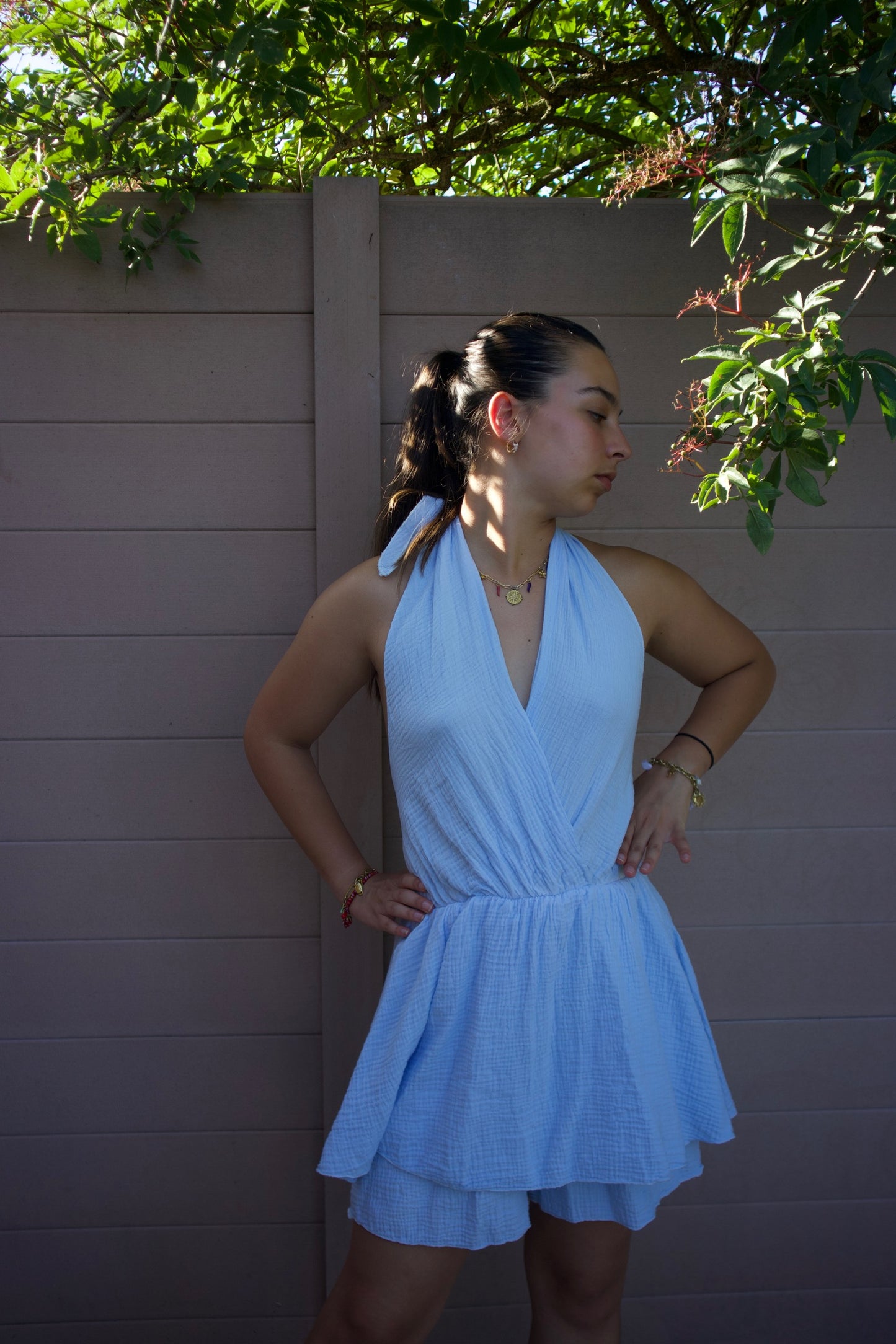 Robe jade bleue