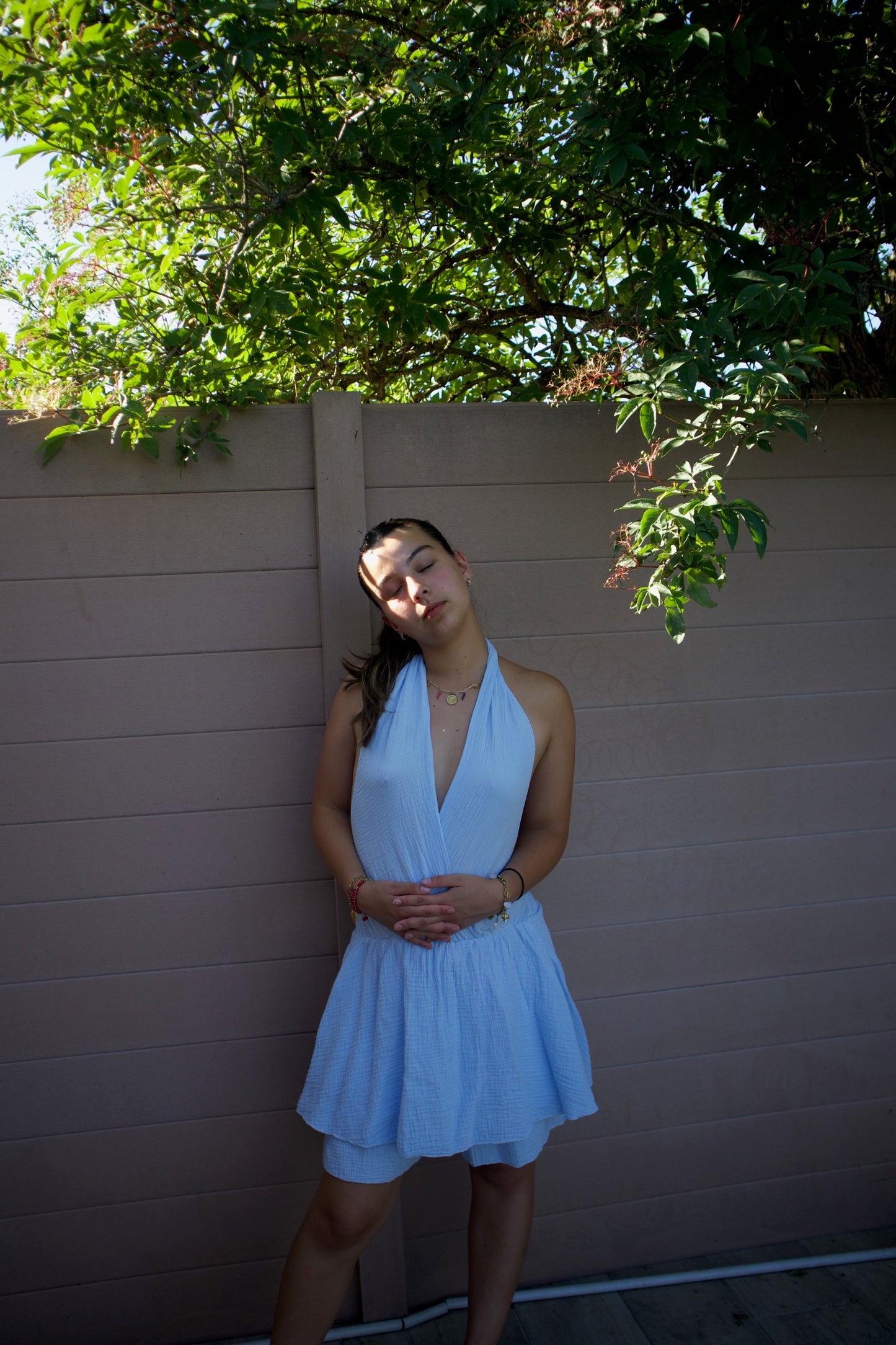 Robe jade bleue