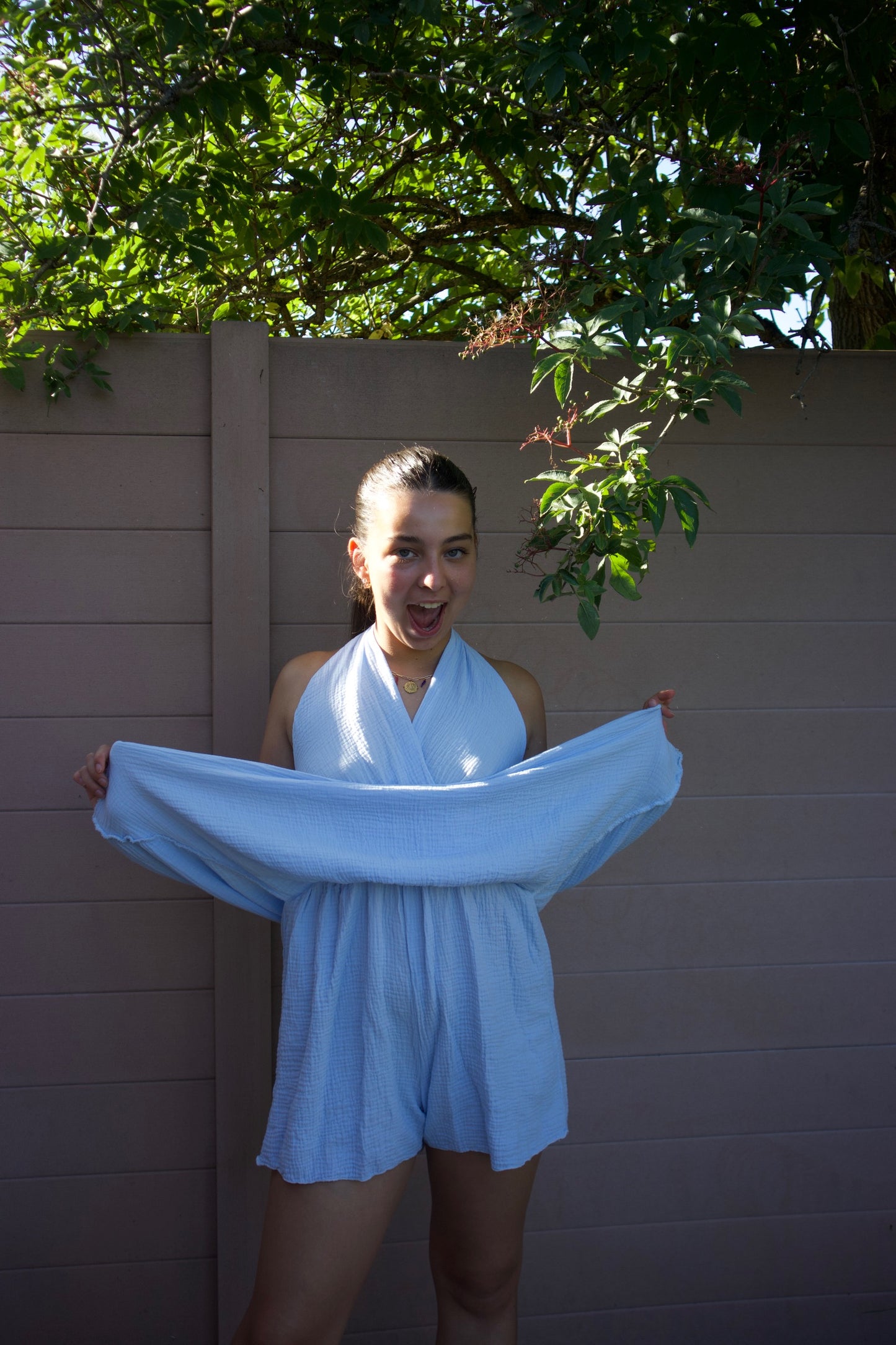 Robe jade bleue