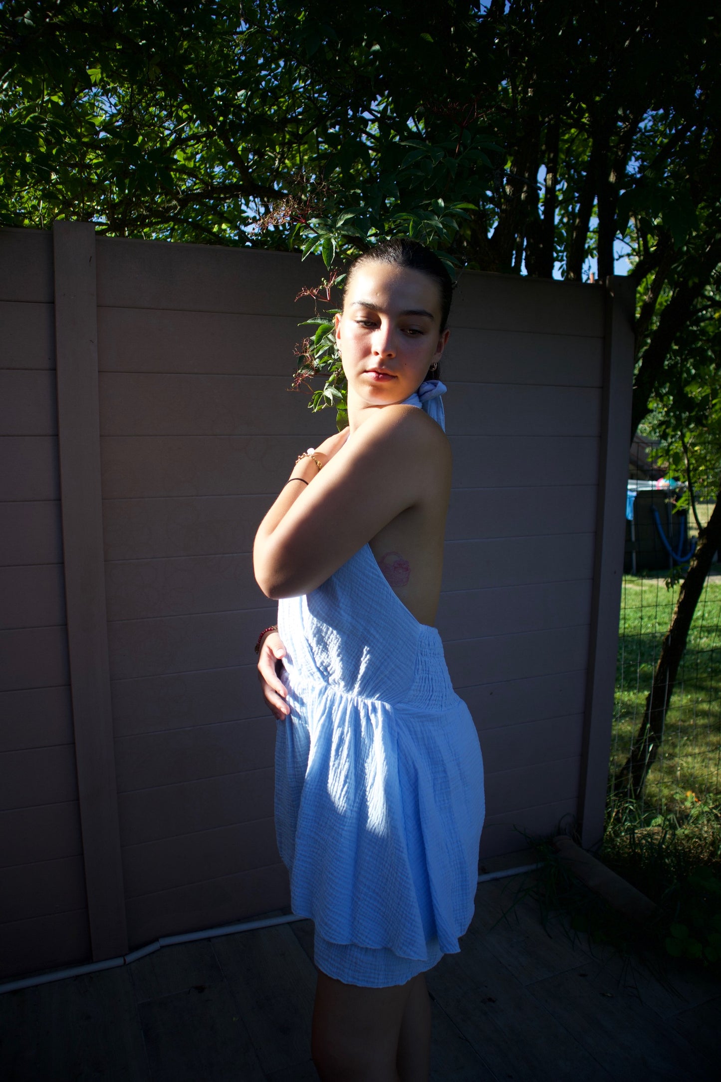 Robe jade bleue