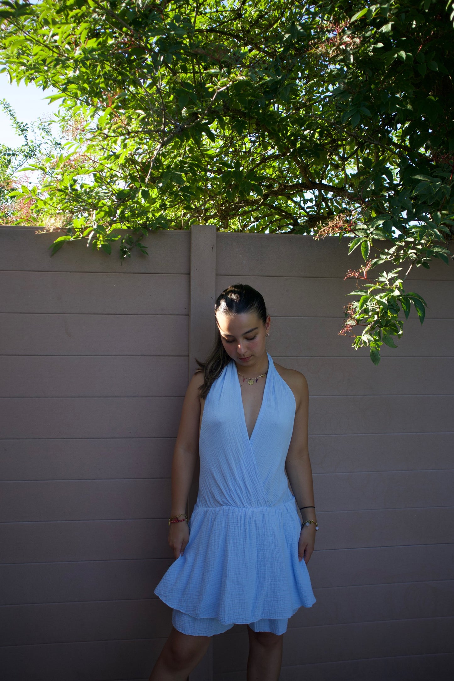 Robe jade bleue