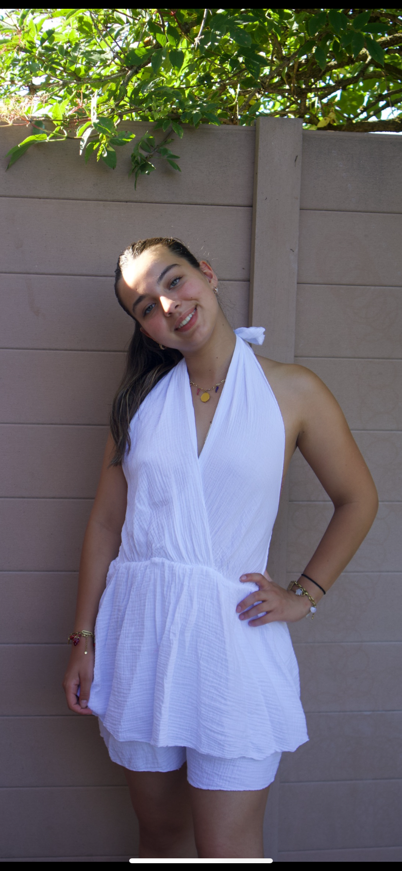Robe blanche jade