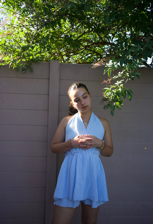 Robe jade bleue