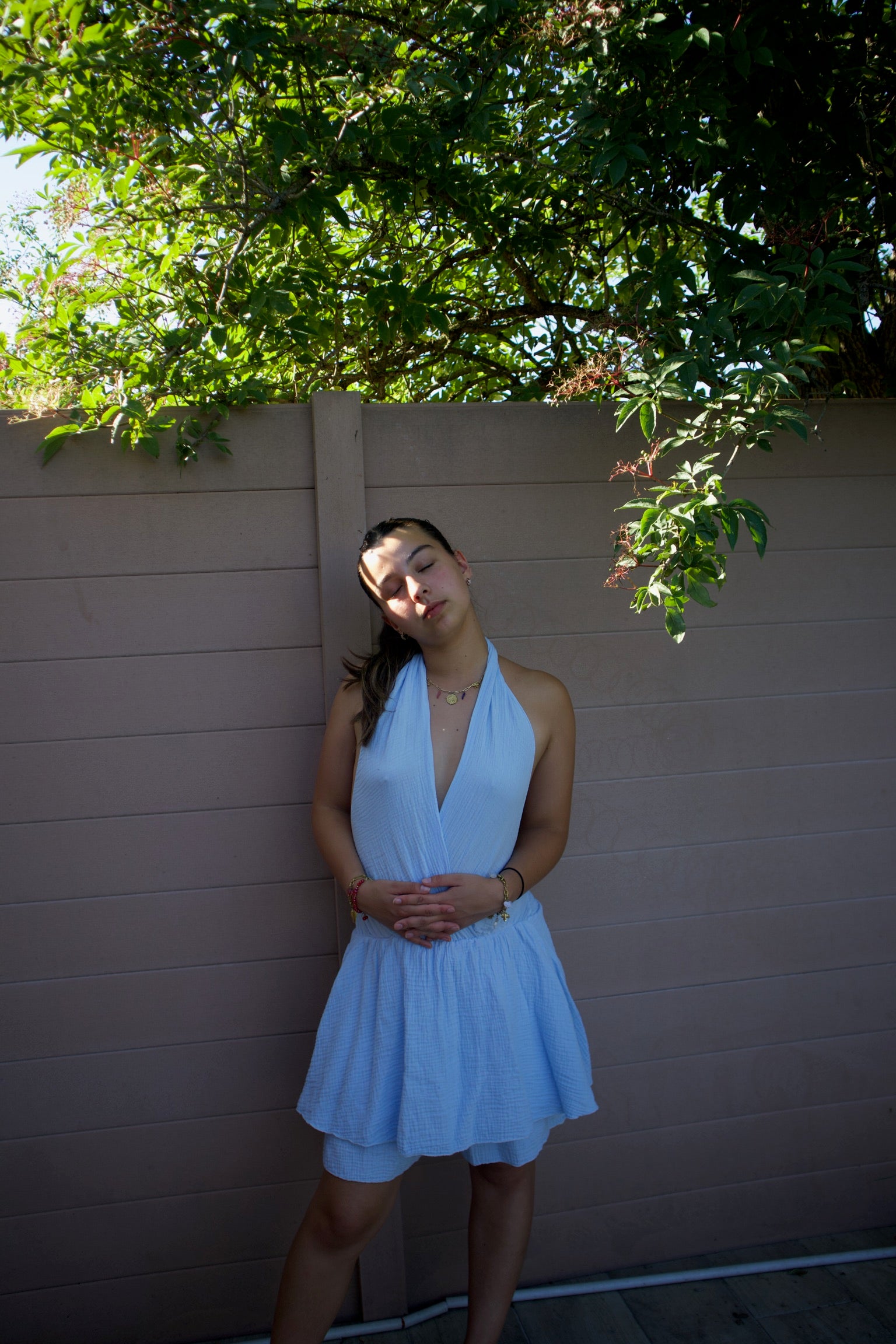 Robe jade bleue